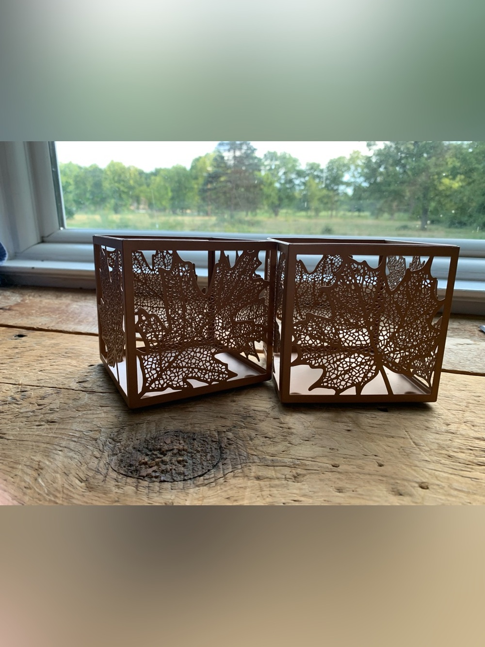 Yankee Candle Lacy Leaves Cutout Votive Holders